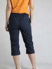 Weird Fish Blue Anyar 3 Quarter Ripstop 100% Cotton Trousers - Image 2 of 7