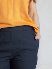 Weird Fish Blue Anyar 3 Quarter Ripstop 100% Cotton Trousers - Image 4 of 7