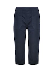 Weird Fish Blue Anyar 3 Quarter Ripstop 100% Cotton Trousers - Image 6 of 7