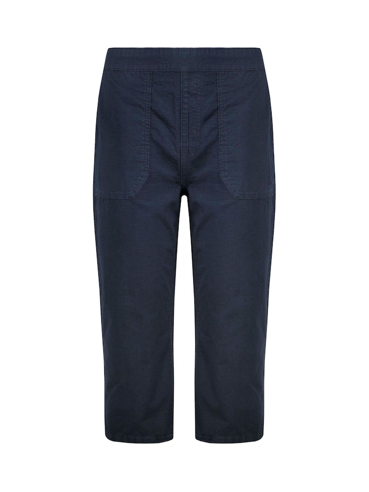Weird Fish Blue Anyar 3 Quarter Ripstop 100% Cotton Trousers - Image 6 of 7