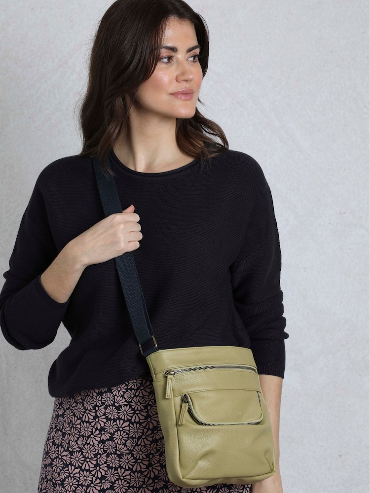 Weird Fish Green Tilford Plain Crossbody Bag - Image 1 of 6