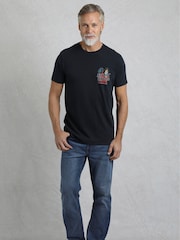 Albastru - Tricou Weird Fish Fish Fighters Heritage Wash Artist 100% din bumbac - Imaginea 3 din 7