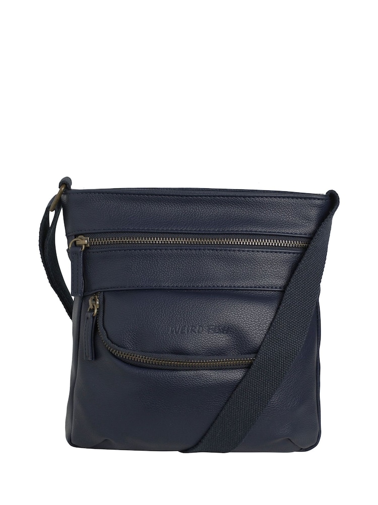 Weird Fish Blue Tilford Plain Crossbody Bag - Image 1 of 5