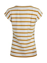 Weird Fish Yellow Bowe Striped 100% Organic Cotton Jersey Top - Image 6 of 6