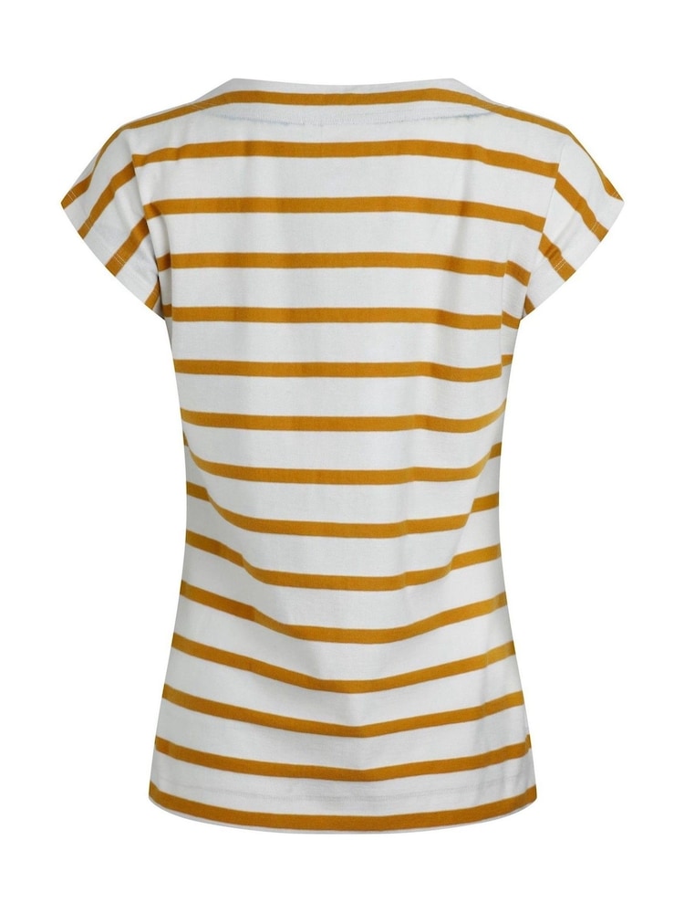 Weird Fish Yellow Bowe Striped 100% Organic Cotton Jersey Top - Image 6 of 6