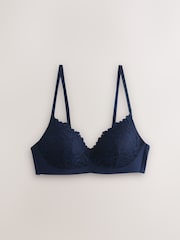 Navy Blue Pad Non Wire A-E Lace Ultimate Comfort Bra - Image 6 of 9