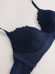 Navy Blue Pad Non Wire A-E Lace Ultimate Comfort Bra - Image 7 of 9