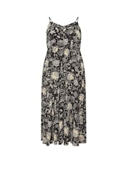 Yours Curve Black Tiered Crinkle Maxi Dress - Image 1 of 1