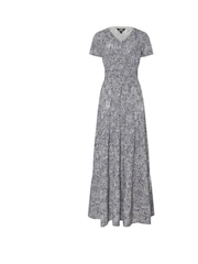Long Tall Sally Blue Floral Print Tiered Maxi Dress - Image 5 of 5
