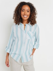 M&Co Green Stripe Crepe Shirt - Image 1 of 5