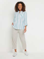 M&Co Green Stripe Crepe Shirt - Image 2 of 5
