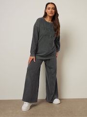 Yours Curve Grey New York Slogan Sweatshirt - Image 3 of 5