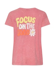 Yours Curve Pink Focus Good Placement T-Shirt - Image 6 of 6