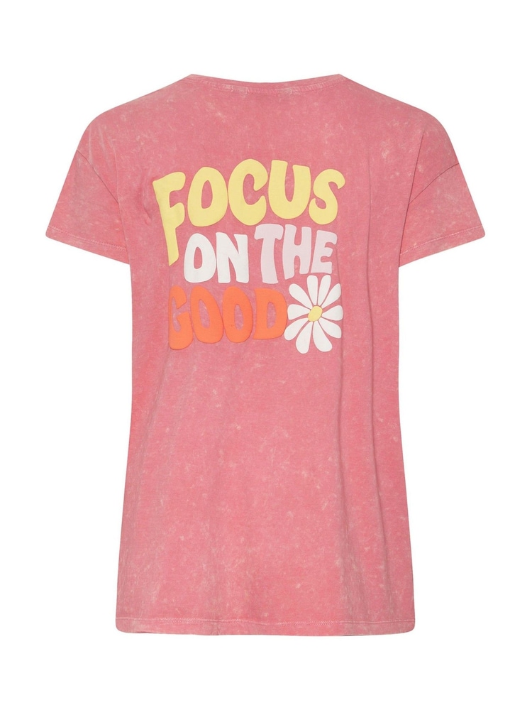 Yours Curve Pink Focus Good Placement T-Shirt - Image 6 of 6