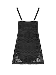 Long Tall Sally Black Crochet Skirted Swimsuit - Image 7 of 7