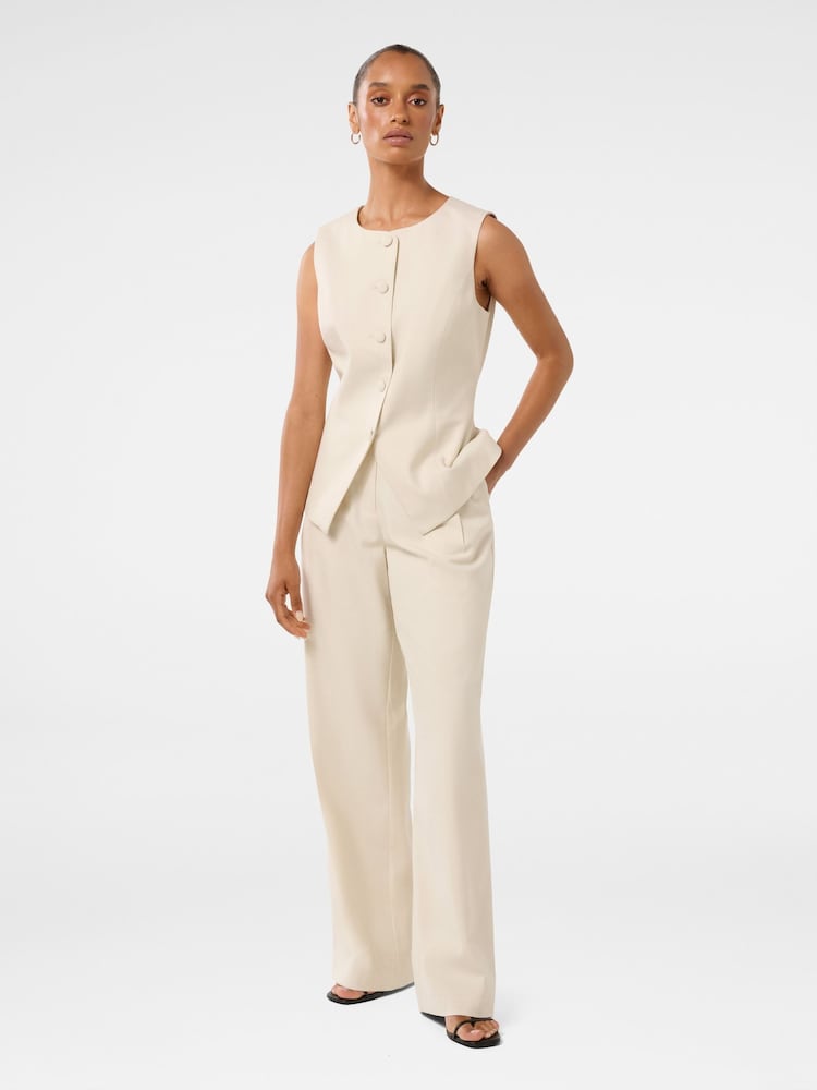 Forever New Cream Petite Valeria High Neck Waistcoat - Image 5 of 5