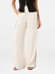 Forever New Cream Wide Fit Brandi Striped Wide Leg Pants - Image 1 of 5
