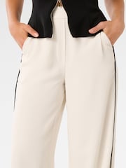 Forever New Cream Wide Fit Brandi Striped Wide Leg Pants - Image 3 of 5