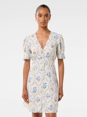 Forever New White Berna Petite Printed Mini Dress - Image 1 of 5