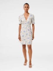 Forever New White Berna Petite Printed Mini Dress - Image 3 of 5