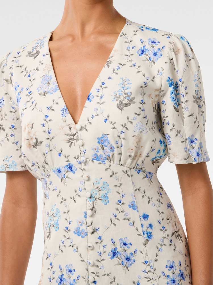 Forever New White Berna Petite Printed Mini Dress - Image 5 of 5