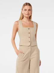 Forever New Cream Jolene Waistcoat - Image 1 of 1