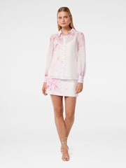 Forever New Pink Slim Cora Shirt with a Touch Of Linen - Image 5 of 5