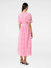 Forever New Pink Eve Jacquard Seam Midi Dress - Image 2 of 5