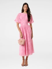 Forever New Pink Eve Jacquard Seam Midi Dress - Image 5 of 5