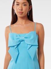 Forever New Blue Hayley Bow Front Mini Dress - Image 3 of 4