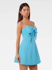 Blau - Forever New Hayley Minikleid mit Schleife vorne - Bild 5 von 5