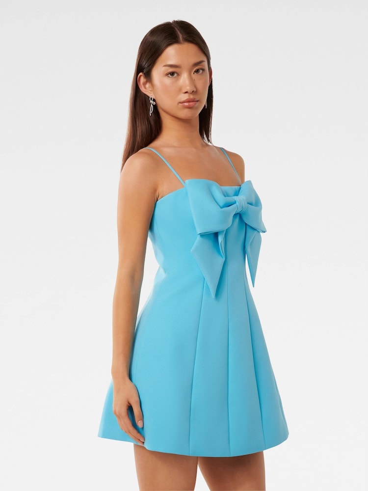 Blau - Forever New Hayley Minikleid mit Schleife vorne - Bild 5 von 5