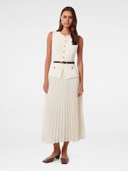 Forever New White Daphne Waistcoat Knitted Midi Dress - Image 1 of 4