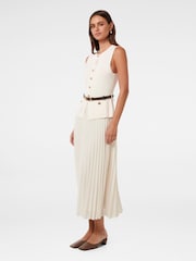 Forever New White Daphne Waistcoat Knitted Midi Dress - Image 4 of 4