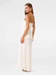 Forever New Cream Alexis Hook and Eye Sheer Maxi Dress - Image 2 of 4