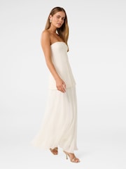 Forever New Cream Alexis Hook and Eye Sheer Maxi Dress - Image 4 of 4