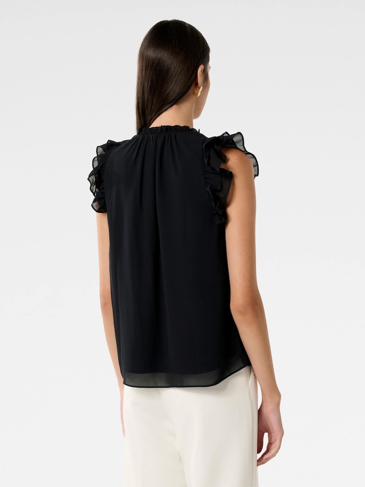 Forever New Black Abigail Ruffle Blouse - Image 2 of 5