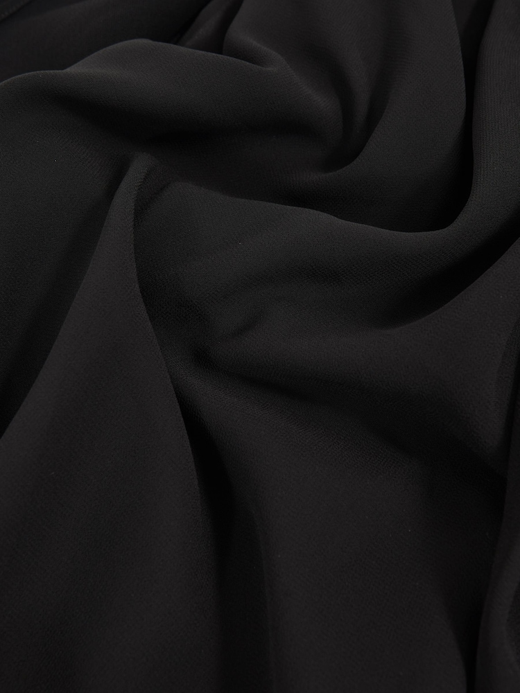 أسود - Reiss Farley Wide-Leg Cape Jumpsuit - صورة 6 من 6