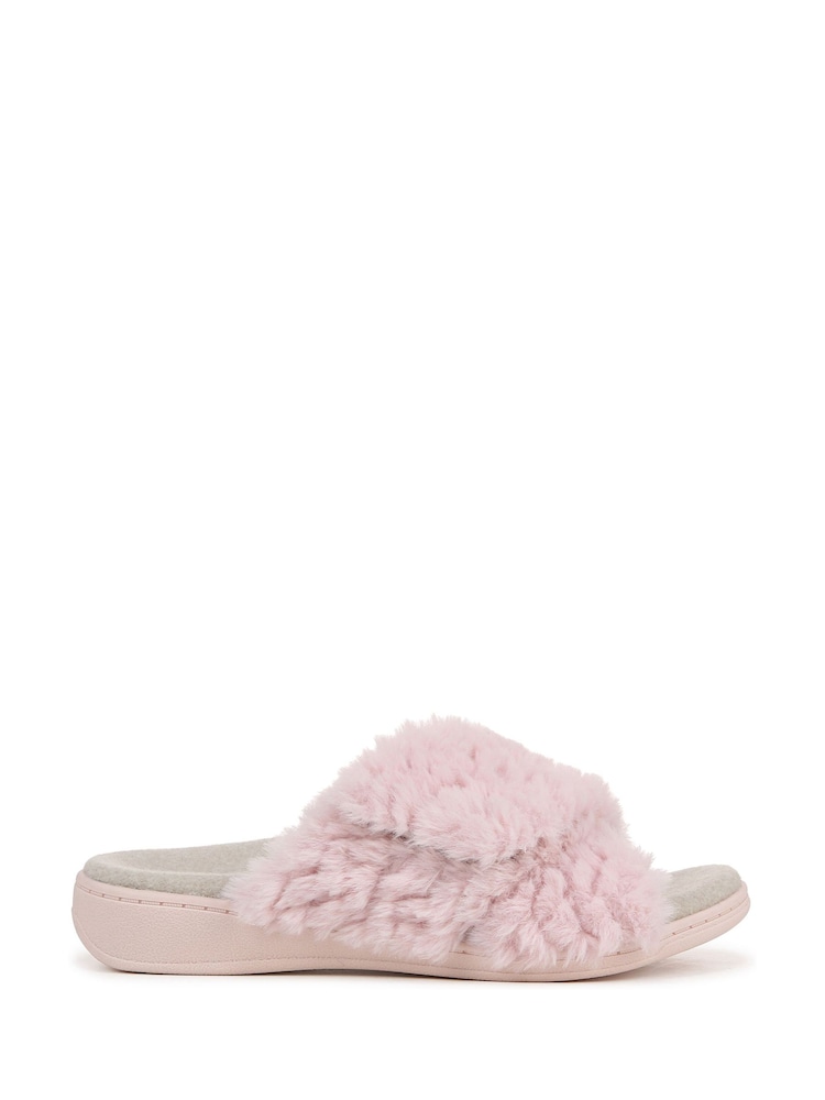 Vionic Regular Fit Pink Relax II Open Toe Arch Support Slippers - Image 1 of 7
