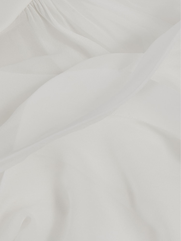 Reiss Ivory Rhianna Silk Asymmetric-Ruffle Bandeau Top - Image 7 of 7