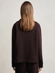 Reiss Laney Interlock Half Zip Drawstring Hem Sweatshirt - Imagen 4 de 5