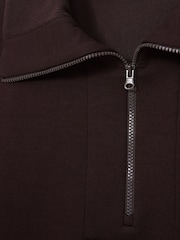 Reiss Laney Interlock Half Zip Drawstring Hem Sweatshirt - Imagen 5 de 5