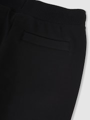 Reiss Black Laney Wide-Leg Interlock Drawstring Joggers - Image 7 of 7