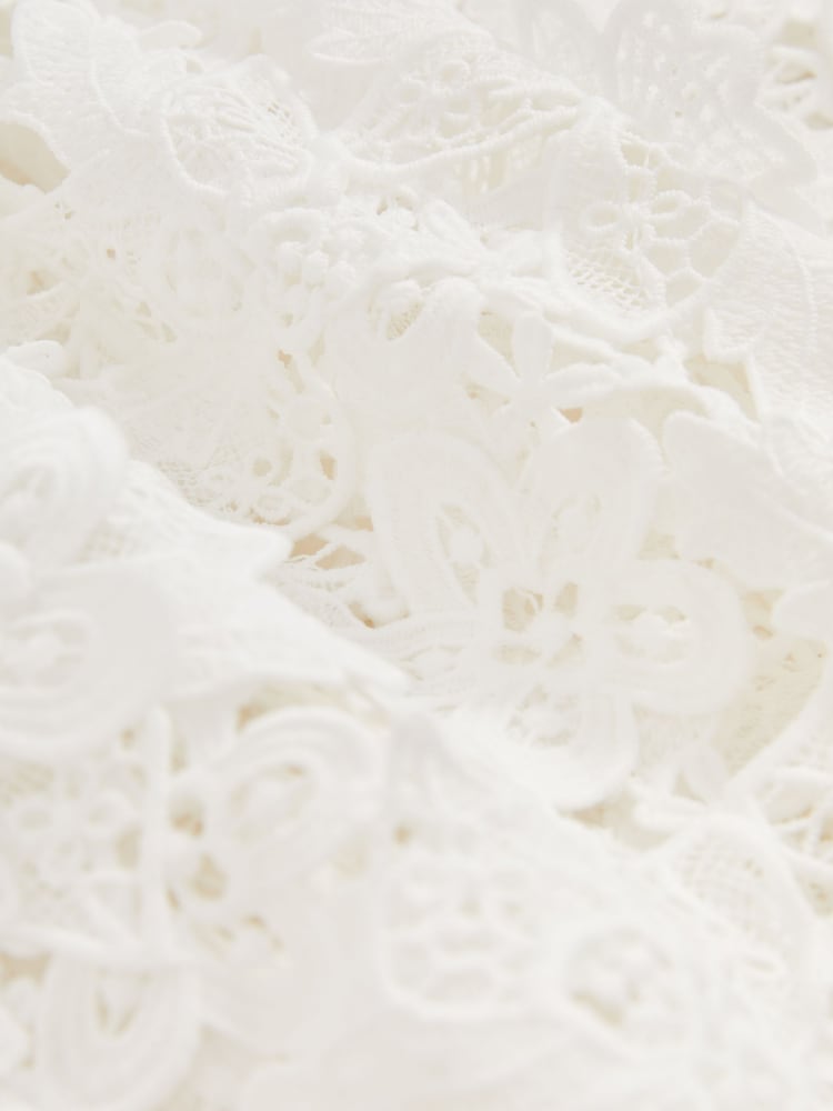 Reiss Ivory Melody Cotton Cut Out Lace Cami Top - Image 6 of 6 Reiss Ivory Melody Cotton Cut Out Lace Cami Top - Image 6 of 6