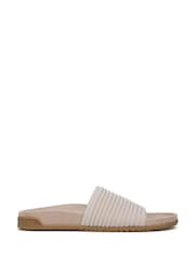 Vionic Regular Fit Cream Evie Knit Arch Support Sliders - Image 1 of 7
