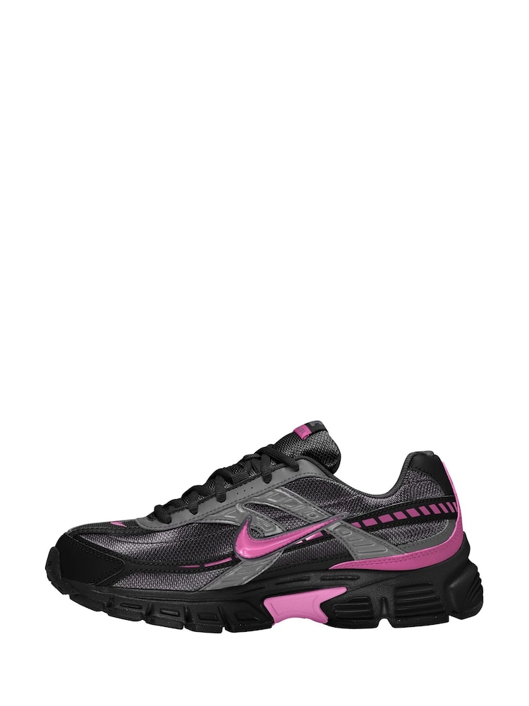 Nike Black/Pink Initiator Retro Runner Trainers - Image 2 of 4