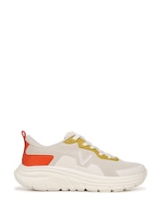 Vionic Wide Fit Cream Walk Max Arch Support Trainers - Image 1 of 7