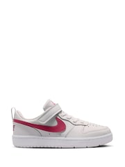 Nike Pink Beet Junior Court Borough Low Recraft Trainers - Image 1 of 10