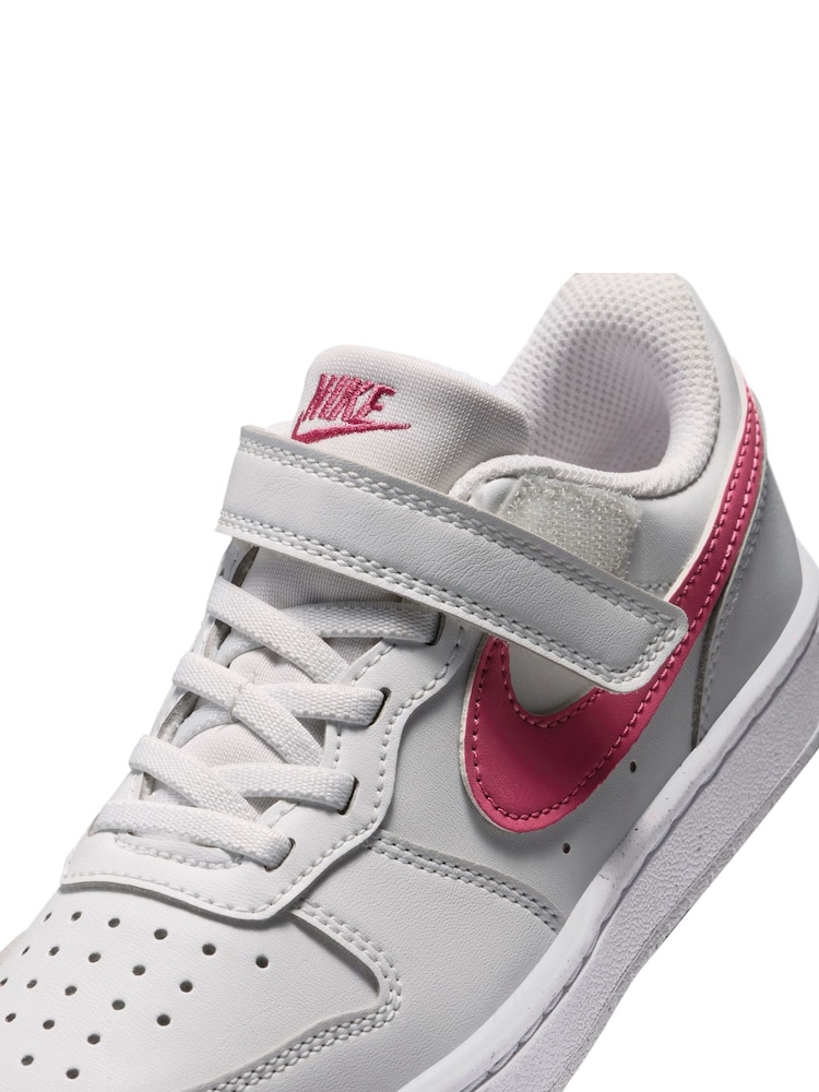 Nike Pink Beet Junior Court Borough Low Recraft Trainers - Image 10 of 10