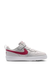 Nike Pink Beet Junior Court Borough Low Recraft Trainers - Image 2 of 10